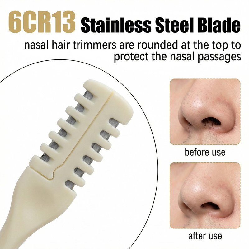 30PCS Manual Nose Hair Trimmer with Ear Picker for Women Men, Upgrade Double-Sided Nasal Hair Cutter 360° Rotating Nose Hair Razor Scissors Nostril Hair Remover Tools with Storage Box Grooming Kit