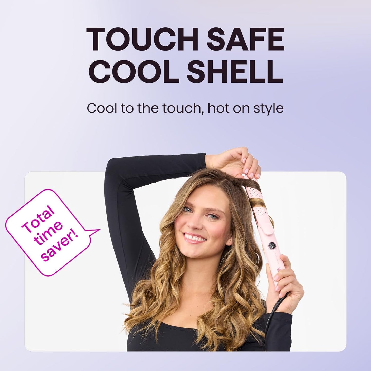 Airflow Styler - 2 in 1 Curling Iron & Hair Straightener | Whirlwind Curl, Less Damage to Hair