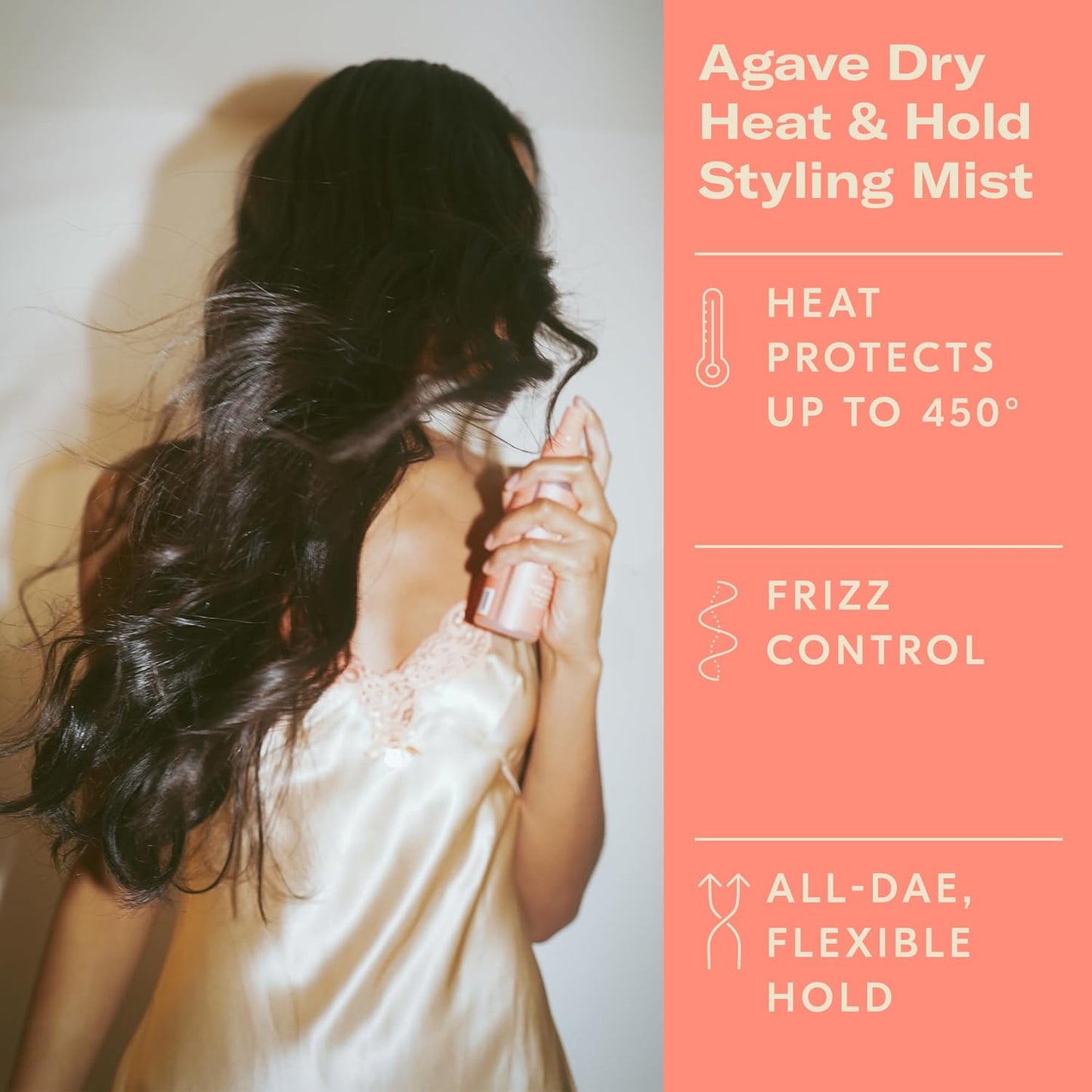 Agave Dry Heat Protection Spray - Frizz Control & Light Hold | 5 oz.