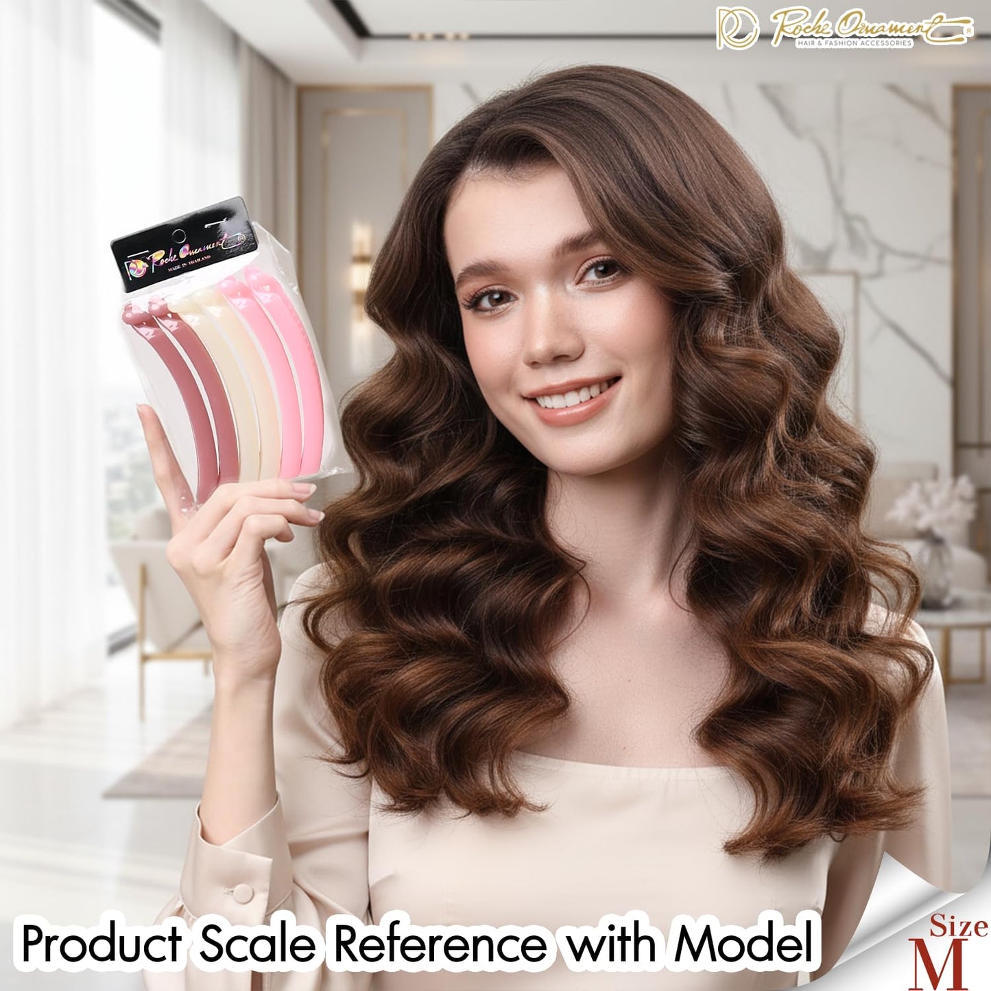 Banana Hair Clip Set - 6 Pcs No-Slip Claw Clips for Thin Hair | Secure Grip, Cherry Blossom Design