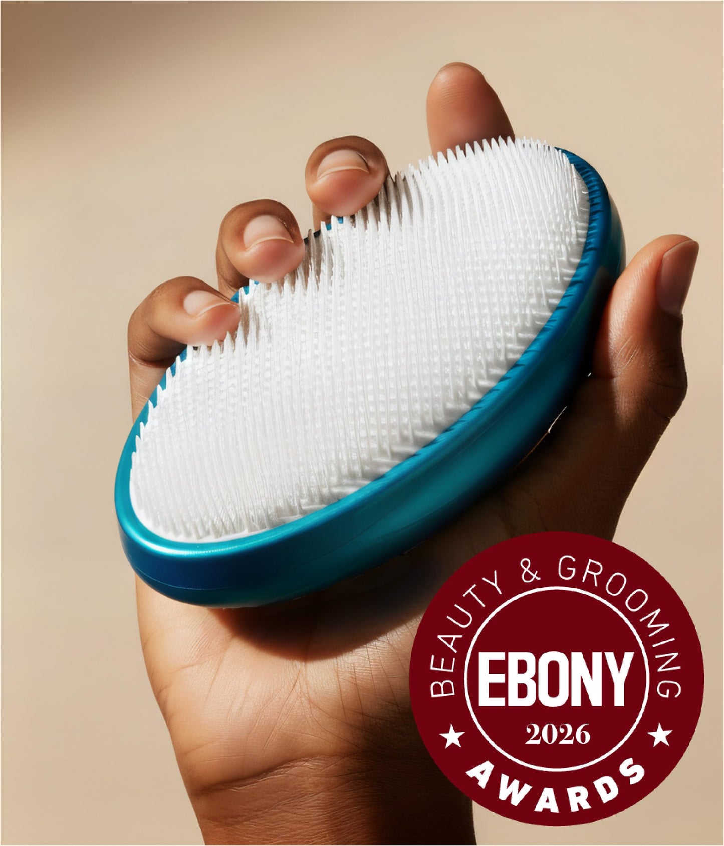 WIZKER Ingrown Hair Brush - 2-in-1 Exfoliating Brush for Razor Bumps, Sensitive Skin - Soft and Firm Bristles, Face Body Scrubber, Waterproof, Mold Resistant - Deep Blue