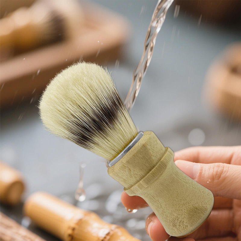 KIKC Hand Crafted Pure Boar Bristle Shaving Brush for Wet Shave, Comfortable Bamboo Handle, Shaving Brushes for Men,Soft Bristle, Best Gift for Bearded Man