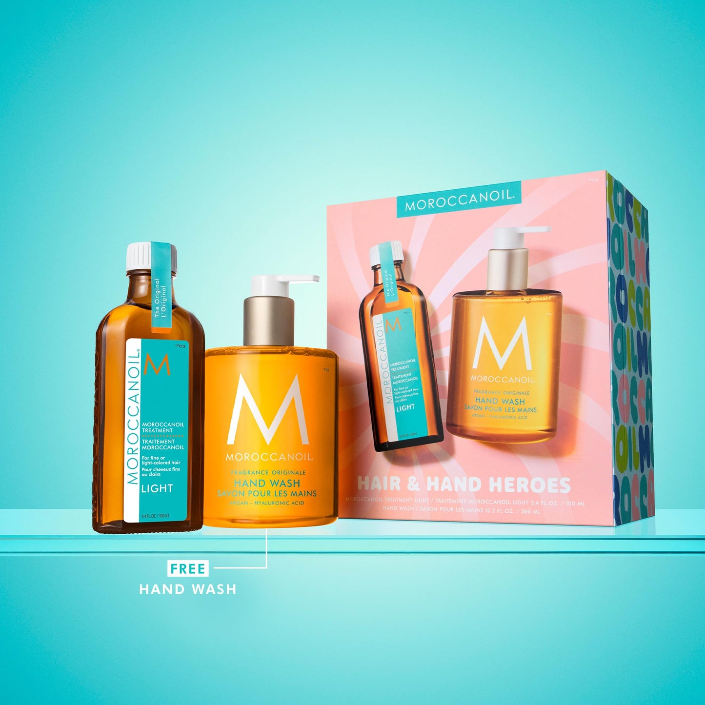 Moroccanoil Treatment Light Hair Oil & Hand Wash Gift Set