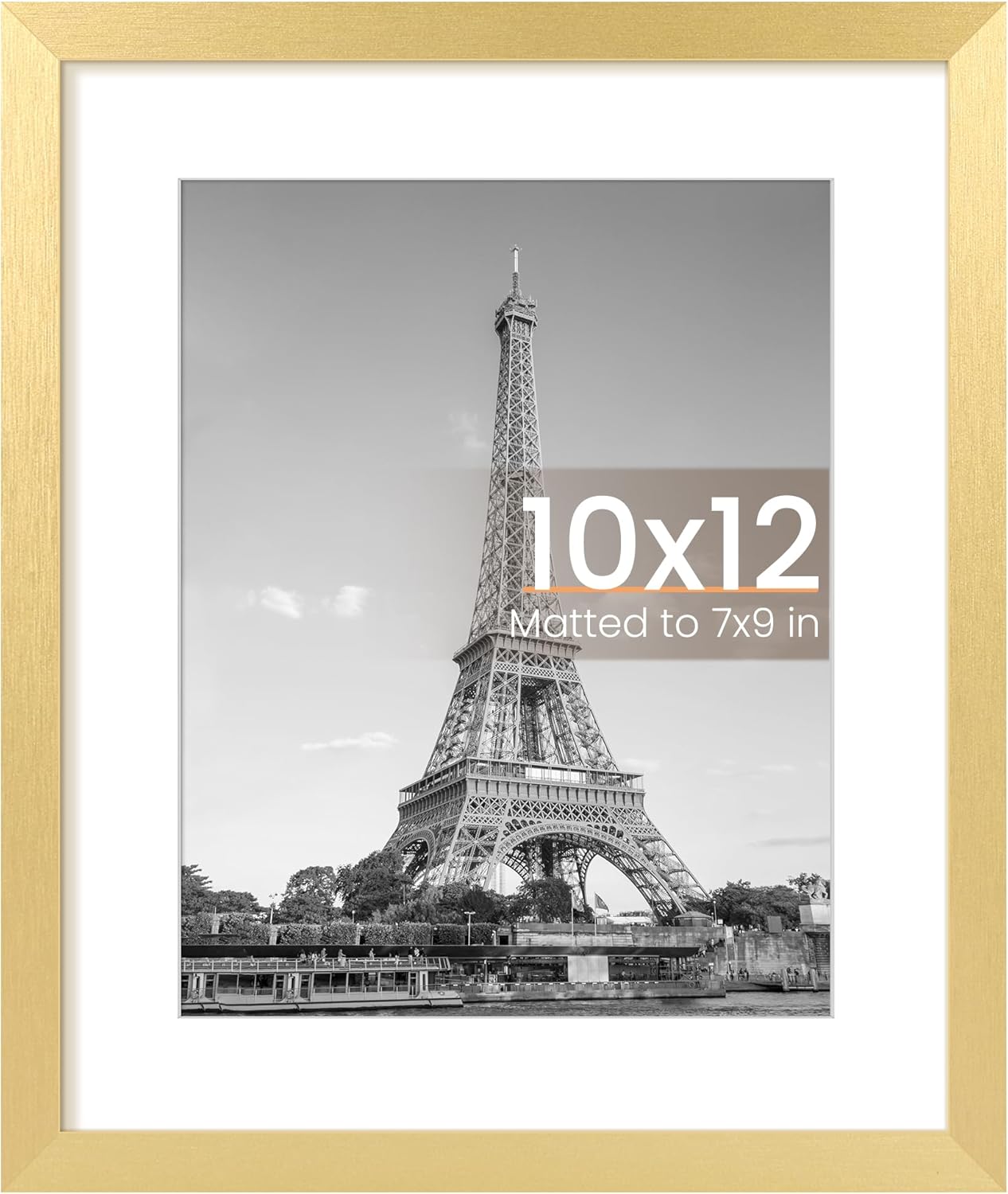 Upsimples 11x14 Picture Frame - Display 8x10 Photos with Mat or 11x14 Without Mat | Black Wall Hanging Frame