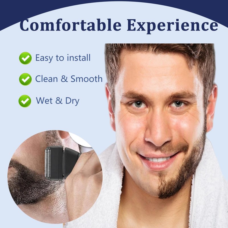 Professional Black Shaver Replacement Foil and Cutters Compatible with BaBylissPro FXONE Shaver (black)