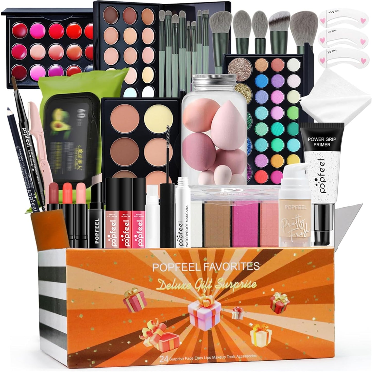 All-in-One Makeup Kit for Women - Essential Bundle with Eyeshadow Palette, Lipstick & More | Perfect Mother's Day Gift