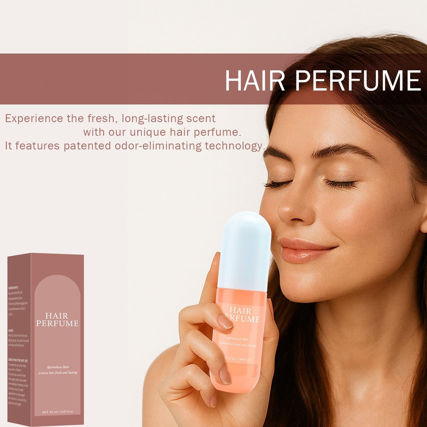 Lanthome Hair Perfume for Women - Deodorizing Hair Spray & Body Mist | Woody Aquatic Scent - 50mL