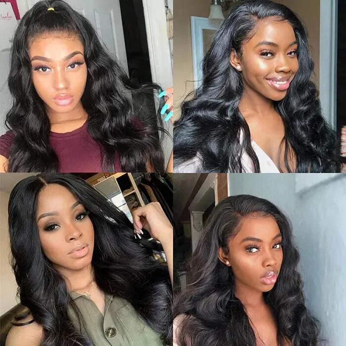 Unice Hair Brazilian Unprocessed Virgin Human Hair Weave Bundles 3pcs Body Wave Weft Extensions Natural Color 14 16 18 Inch