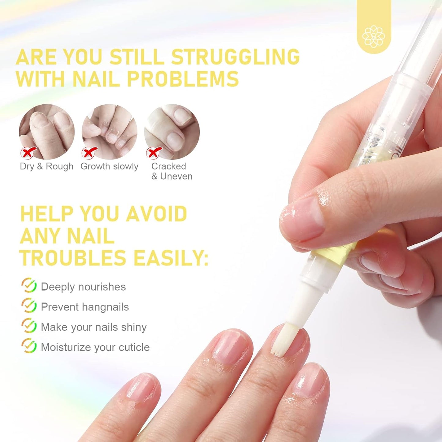 Revitalizing Cuticle Oil Pen - 6PCS Vitamin E & Jojoba Nail Strengthener | Hydrating Repair for Brittle Nails