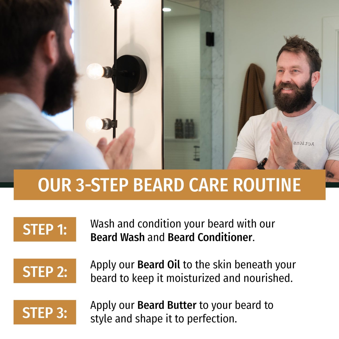 Live Bearded Beard Wash, 8 fl oz - Water-Based Face Cleanser with All-Natural Ingredients for a Gentle, Deep Clean - Made in the USA | Forge Scent - Hinoki Cypress, Clove, Amber