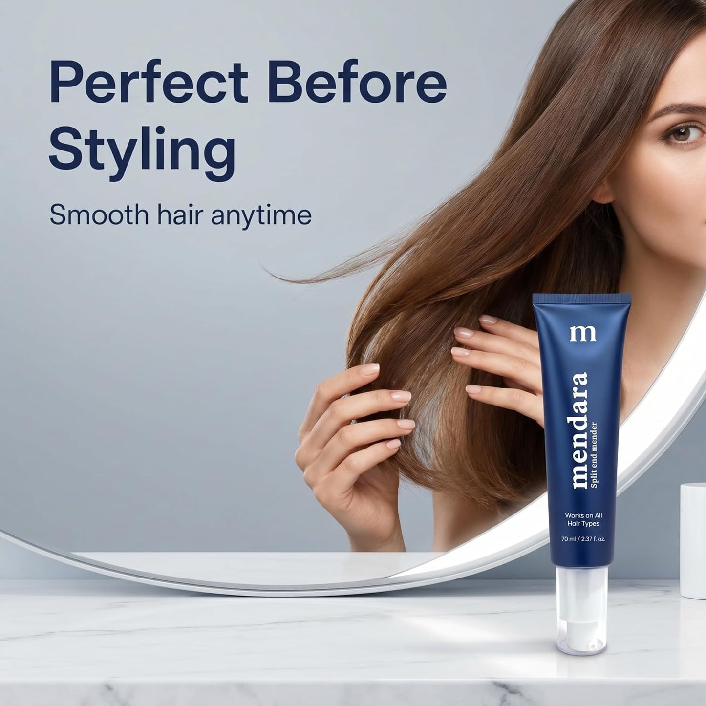 Split End Mender Hair Serum - Leave-In Treatment for Frizz Control & Repair | Lightweight Non-Greasy, 70ml