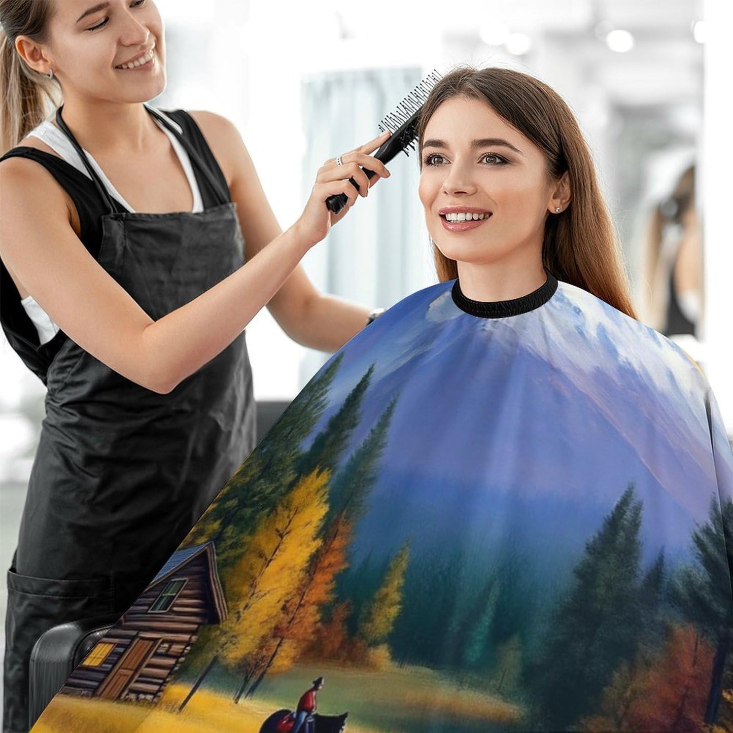 Premium Professional Hair Cutting Cape Unisex Salon Barber Cape with Adjustable Closure Bears