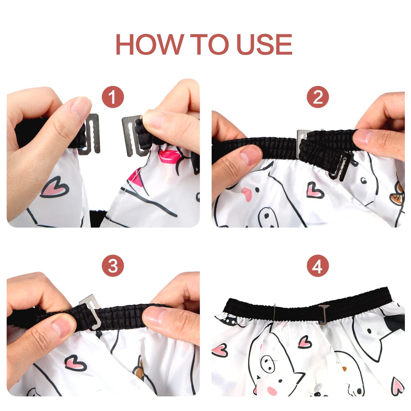 Kids Hair Cutting Cape (2 Pack) Professional Children Salon Barber Apron for Boys and Girls (Cartoon Cat & Cartoon Fish)