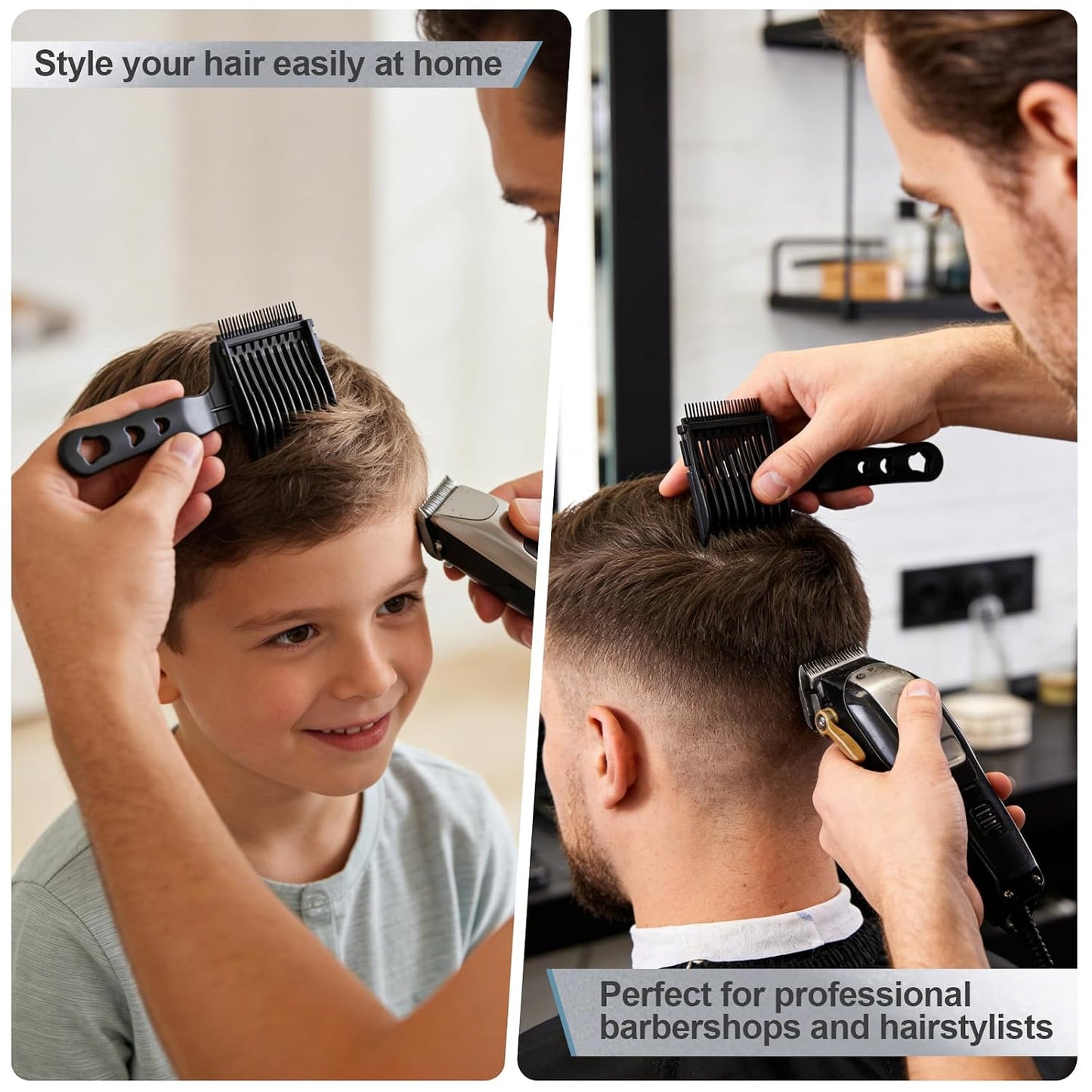 4-in-1 Detachable Fade Comb Set for Men’s Hairstyling - Compatible with Clippers & Scissors | Ideal for Home & Salon Use