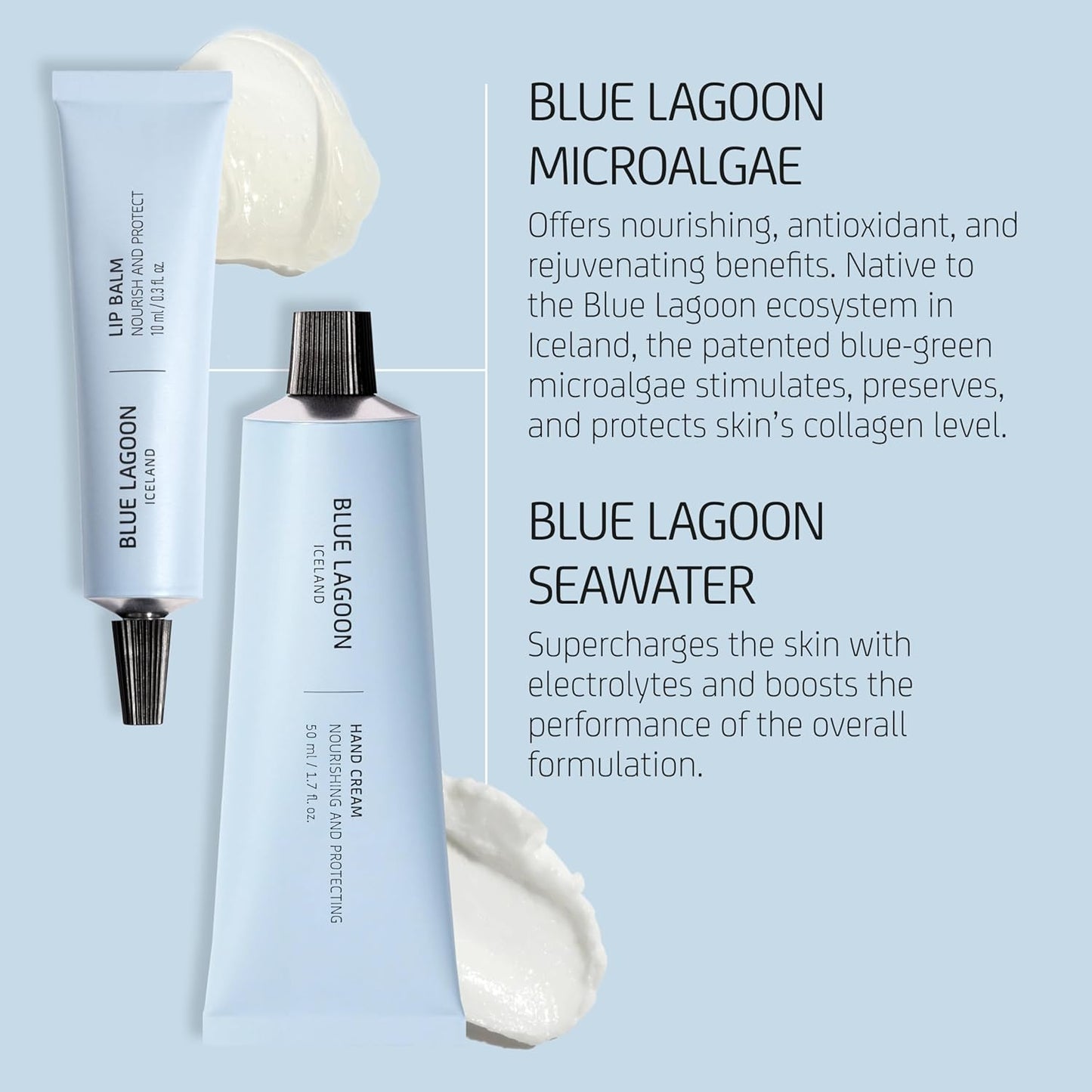 Blue Lagoon Skin Science - Hand Cream & Lip Balm Set | Sustainable Bioactive Skincare Essentials