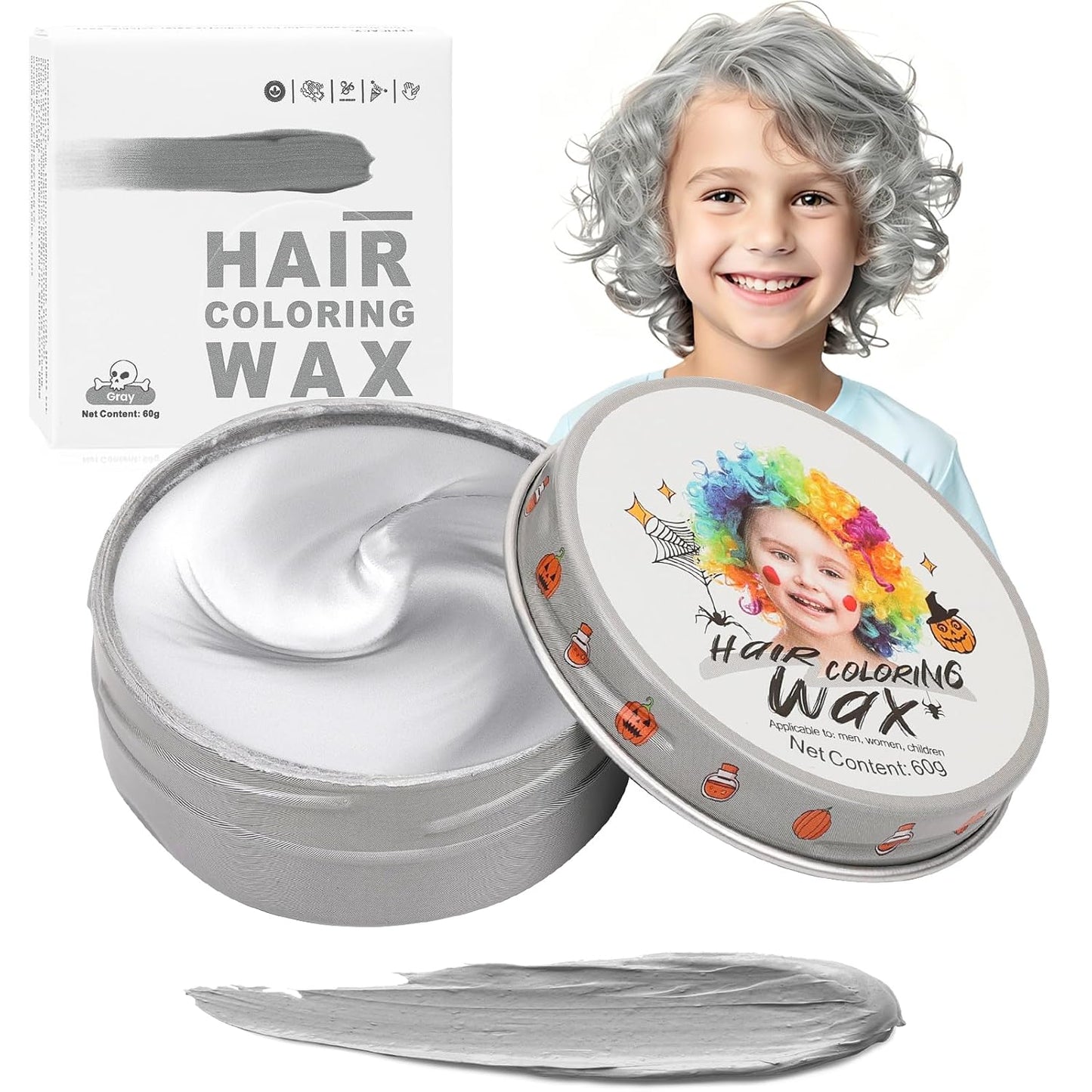 Temporary Purple Hair Color Wax - Washable Violet Dye for Kids & Adults | Instant Styling Gel for Cosplay & Halloween