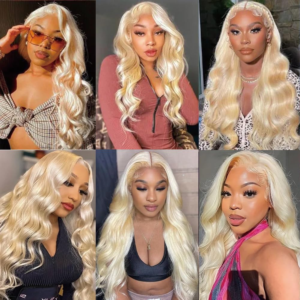 613 Bundles Blonde Body Wave Bundles Human Hair Brazilian Unprocessed Virgin Hair 28 Inch Blonde Bundle Human Hair Extensions
