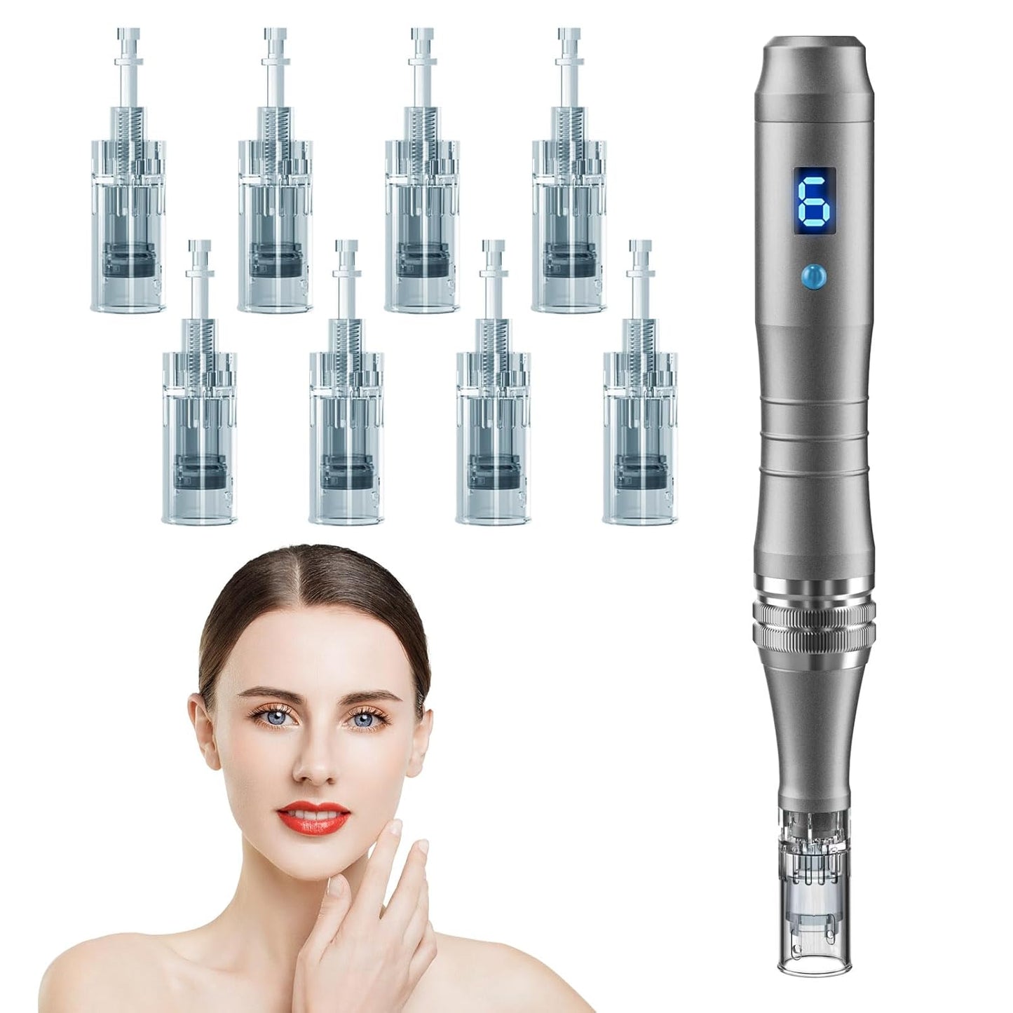 Microneedling DermaStamp System 0.25mm - Skin Care Pen for Men & Women | Advanced Microneedle Treatment