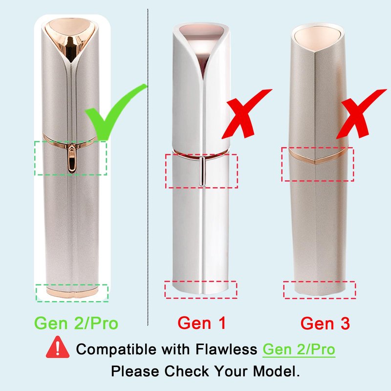 Generation 2 Replacement Heads for Flawless Finishing Touch Hair Removal Tool for Women, Double Ring Blades for Gen 2 Device Old Flawless, 6 Count