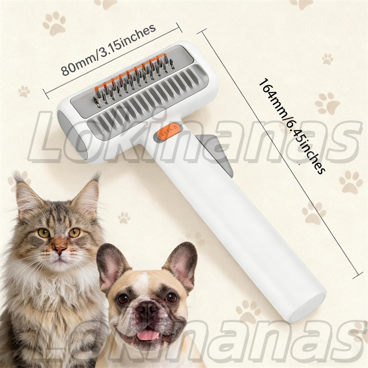 2026 New 2-in-1 Pet Self-Detangling & Grooming Comb, 2-in-1 Pet Comb Untangle & Remove Tangles One-Touch Switch, Pets Grooming Brush Detangle, Deshed, Massage for Dogs & Cats (1PC)