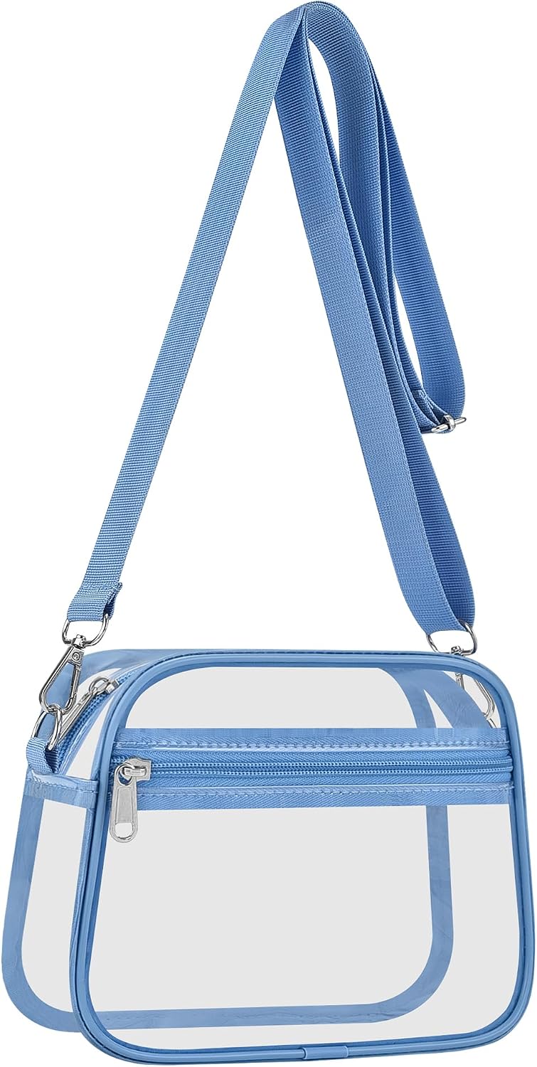 Clear Stadium Bag - Transparent Sports Fan Handbag with Adjustable Strap | Perfect for Concerts & Festivals