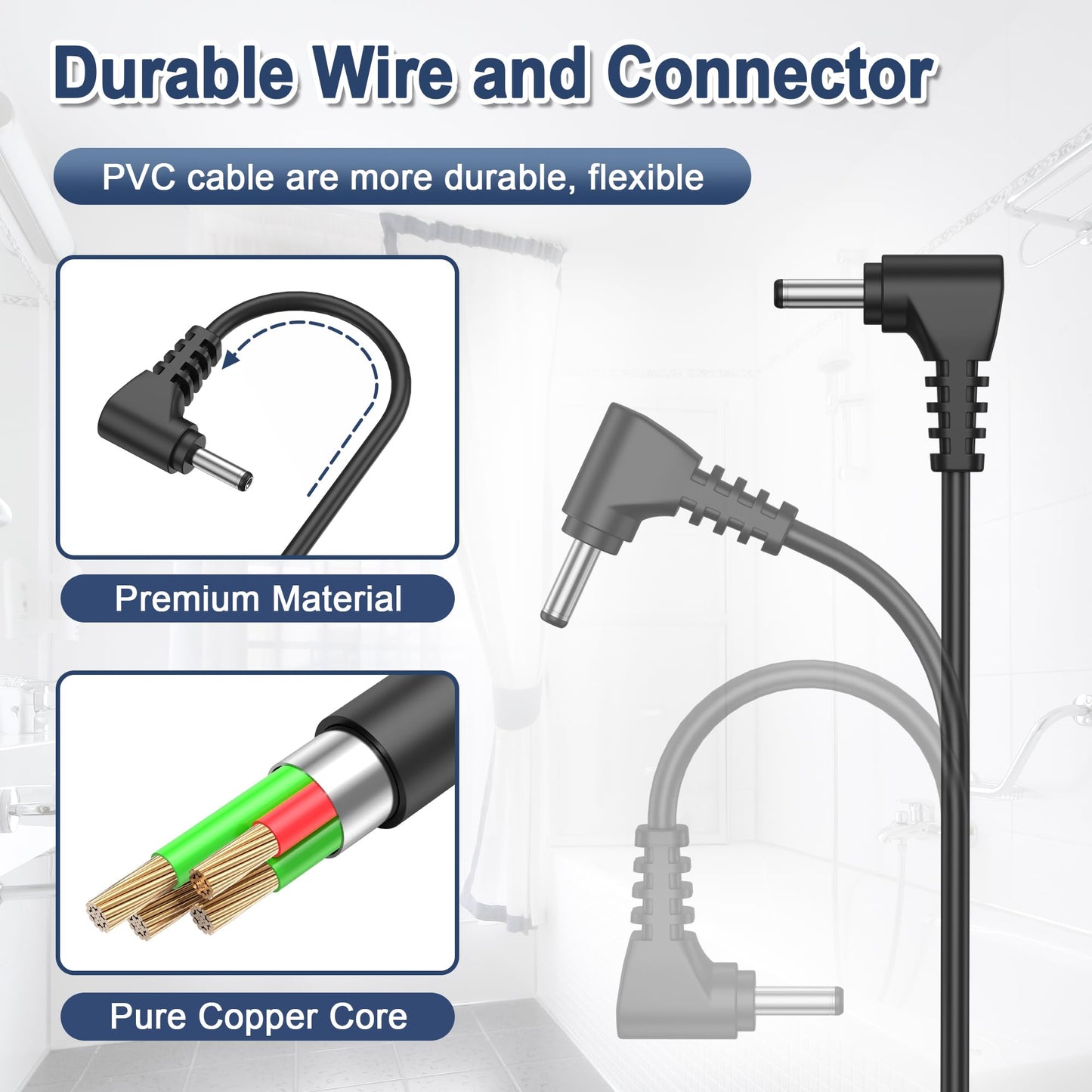 Jantoy AC Adapter Charger Compatible with Wahl Trimmer 9865 9865-2801 9888-600 9891-100 Power Cord