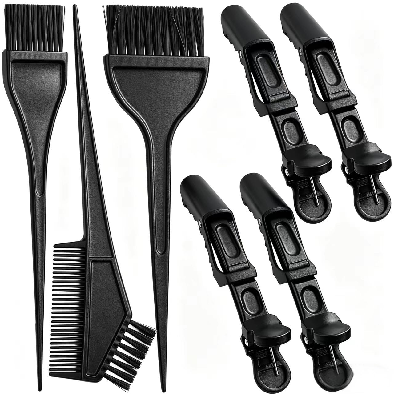 Borogo 12Pcs Professional Salon Hair Coloring Dyeing Kit, Hair Bleach Dit Hair Coloring Products with Hair Dye Brush, Hair Color Bowl, Hair Clips