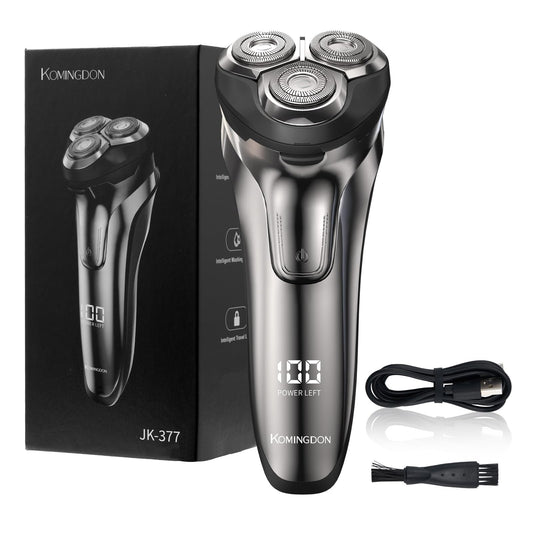 Electric Razor for Men with Pop-Up Trimmer, Rechargeable Cordless Electric Shaver, IPX6 Waterproof Wet Dry, USB-C Fast Charging