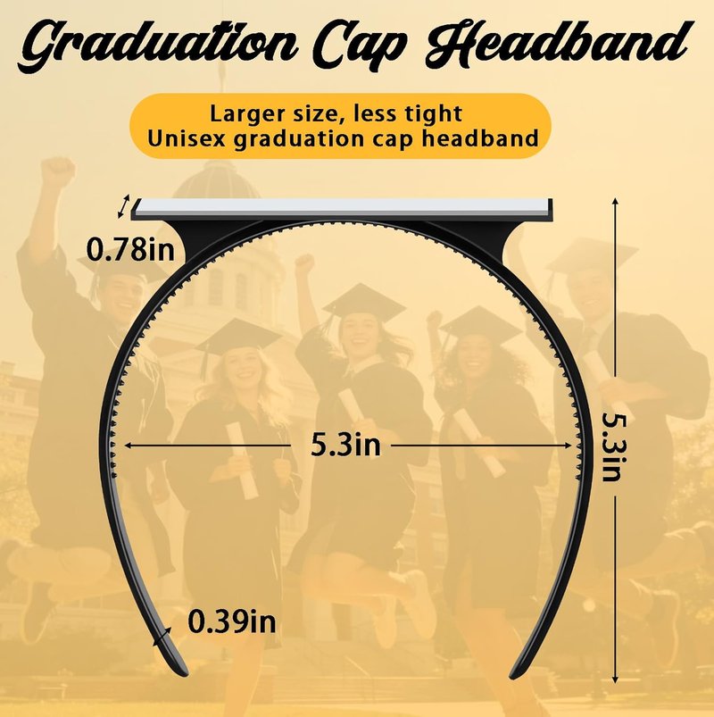 Graduation Cap Headband - Secure Your Grad Cap & Maintain Hairstyle | Perfect Hat Accessory for Graduates