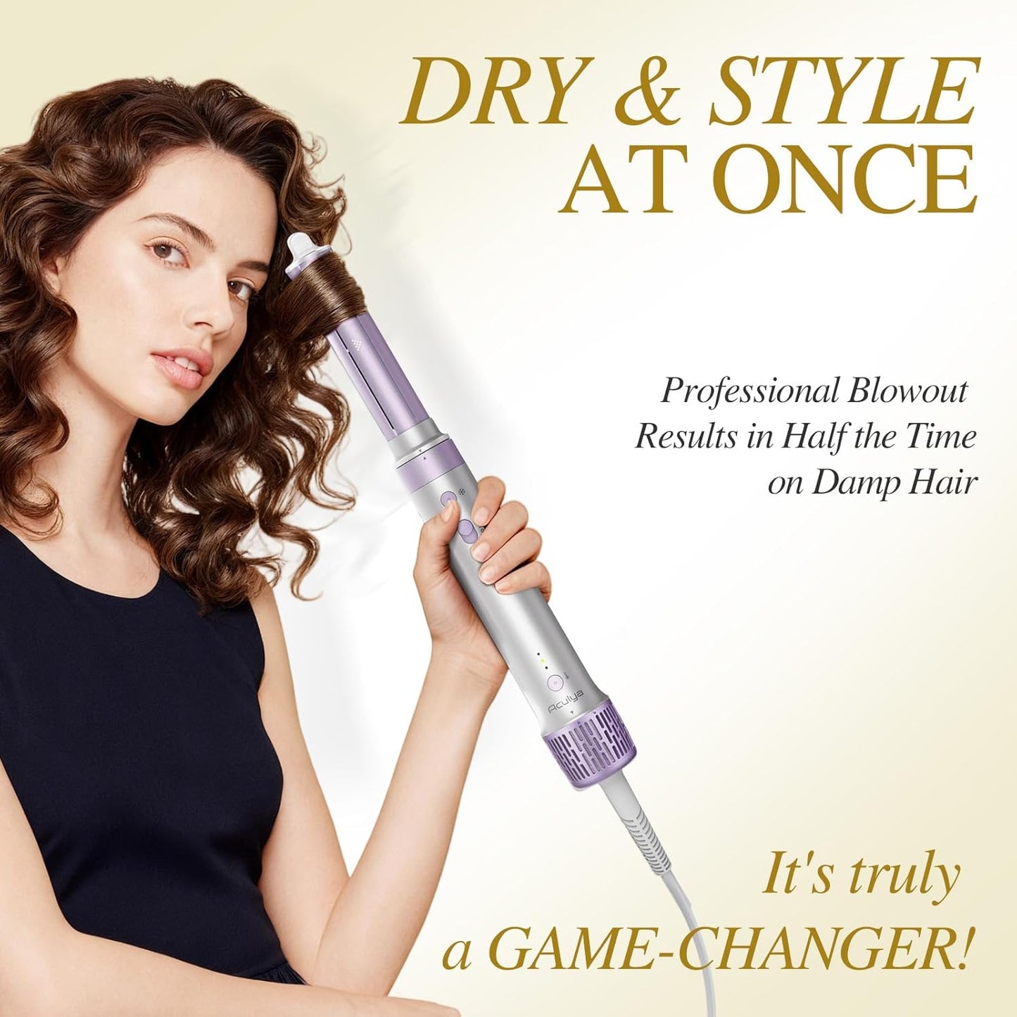 5 in 1 Hot Air Styler - Ionic Hair Dryer, Volumizer & Curlers | Frizz-Free Styling Tool with Travel Bag