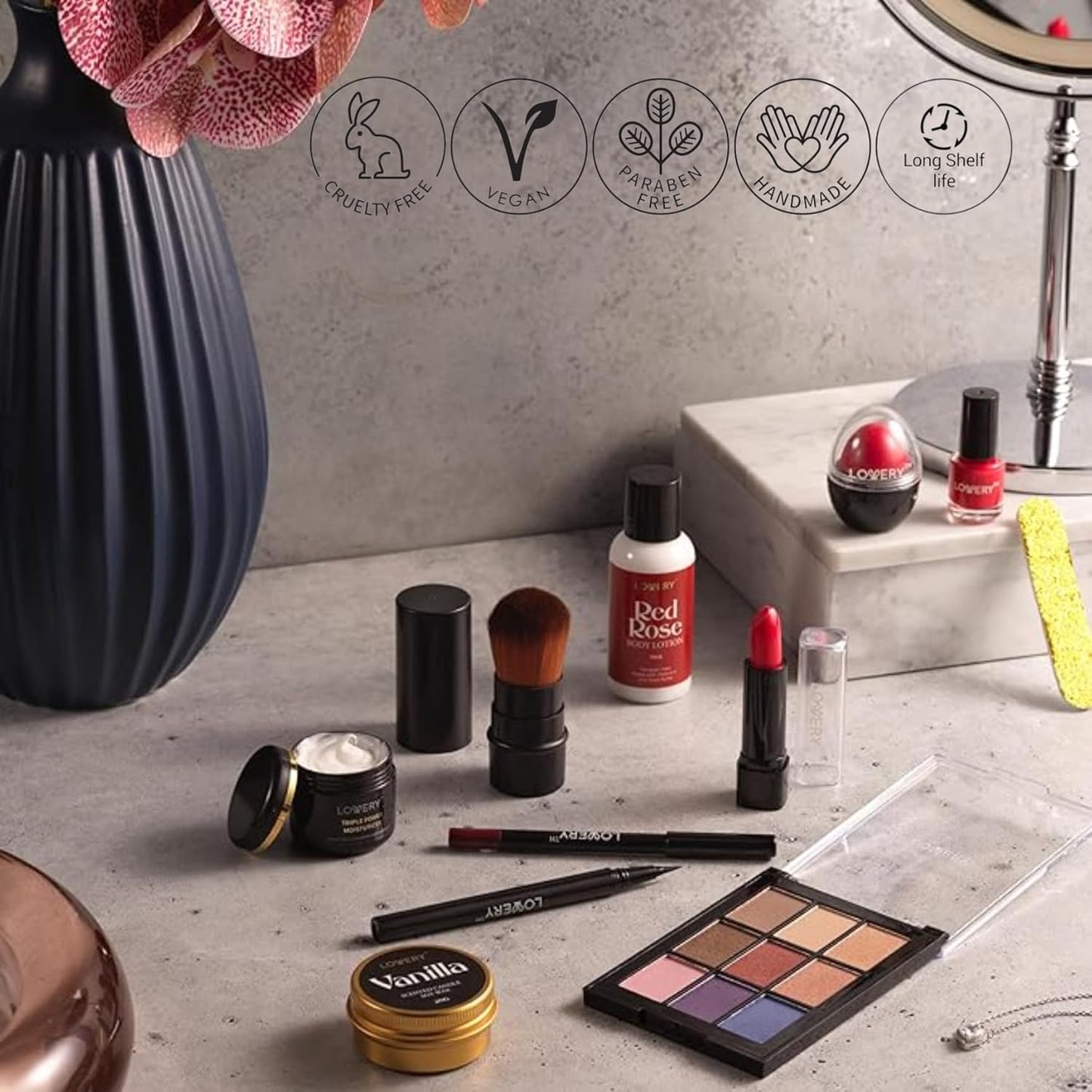 Beauty Treasures 12-Day Makeup Gift Set - Unique Birthday Gifts for Her with Skincare & Makeup Surprises