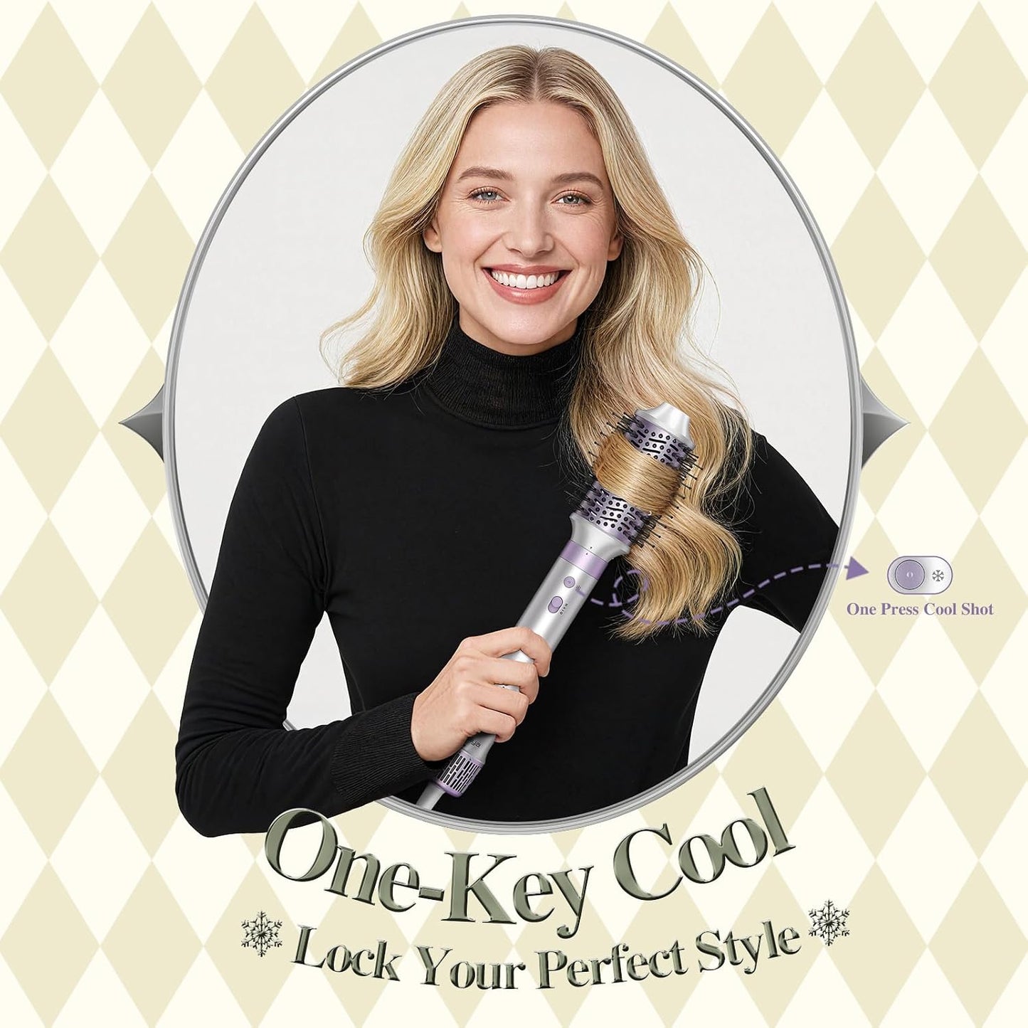 5 in 1 Hot Air Styler - Ionic Hair Dryer, Volumizer & Curlers | Frizz-Free Styling Tool with Travel Bag