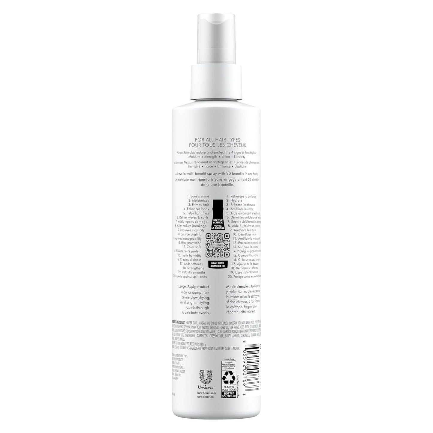 Nexxus Humectress Leave-In Conditioner Spray - 20-in-1 Hydration for Dry Hair | 9 oz