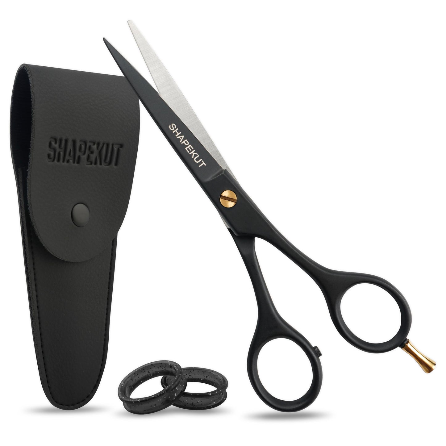 Hair Cutting Scissors 6.5 Inch, Professional Hair Shears, Haircut Scissors for Barber Salon – High Carbon Stainless Steel Blades - Ergonomic for Men, Women & All Ages (Black, 6.5 inches)