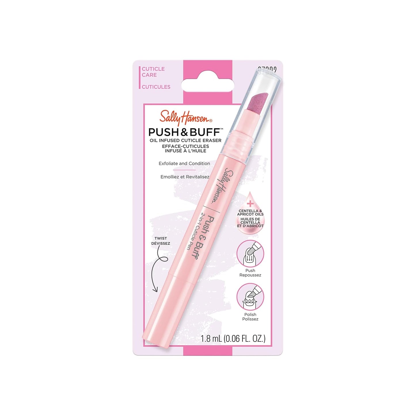 Sally Hansen Cuticle Care Treatment Pen - 2-in-1 Exfoliator & Polisher | Textured Tip for Smooth Cuticles