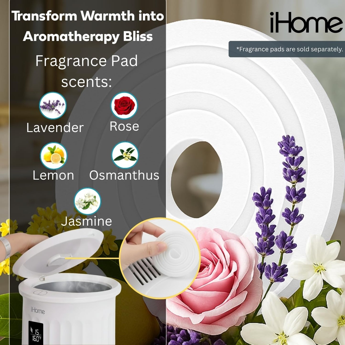 iHome Luxury Towel Warmer - 20L Large Hot Towel Heater with Fragrance Pad Holder | Ideal for Spa, Blankets & Bathroom Use