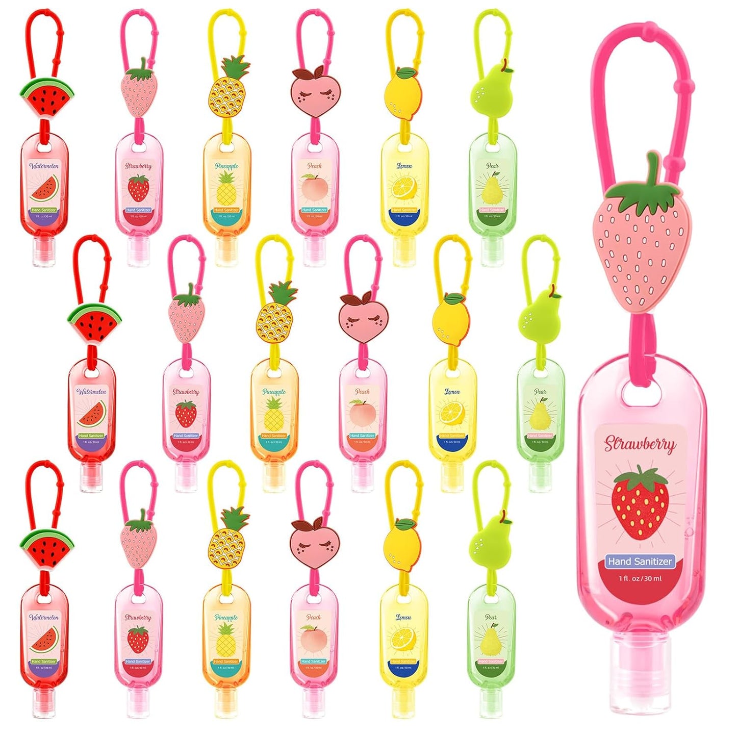 Mini Travel Size Hand Sanitizer Keychain - 24 Pcs Gift Set for Teachers, Nurses & Staff | Appreciation Thank You Bulk
