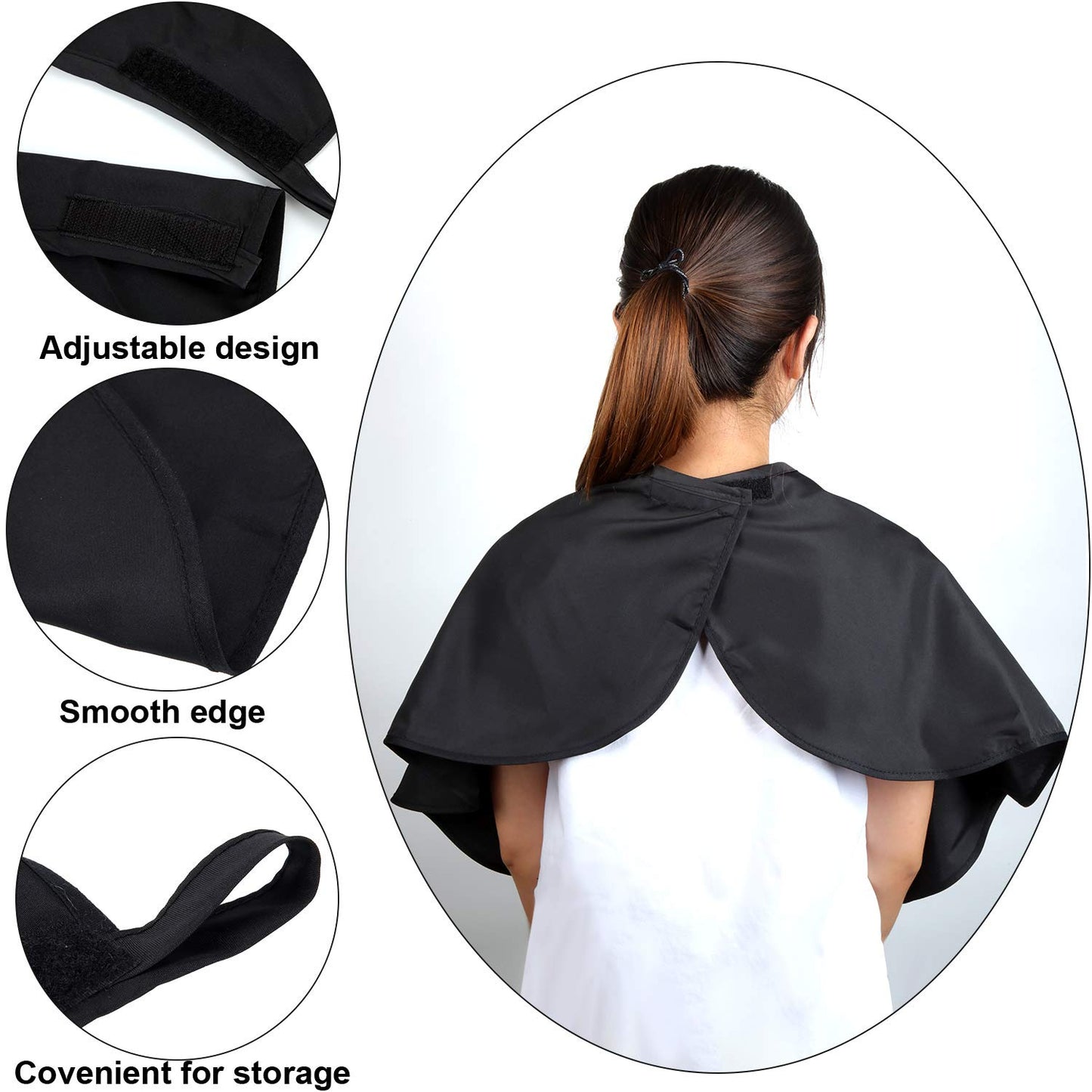 Syhood 2 Pcs Makeup Cape Short Haircutting Hair Dye Cape Waterproof Beauty Salon Shampoo Bib Hairstylist Barber Hairdresser Smock Styling Comb out Beard Shave for Client Artist
