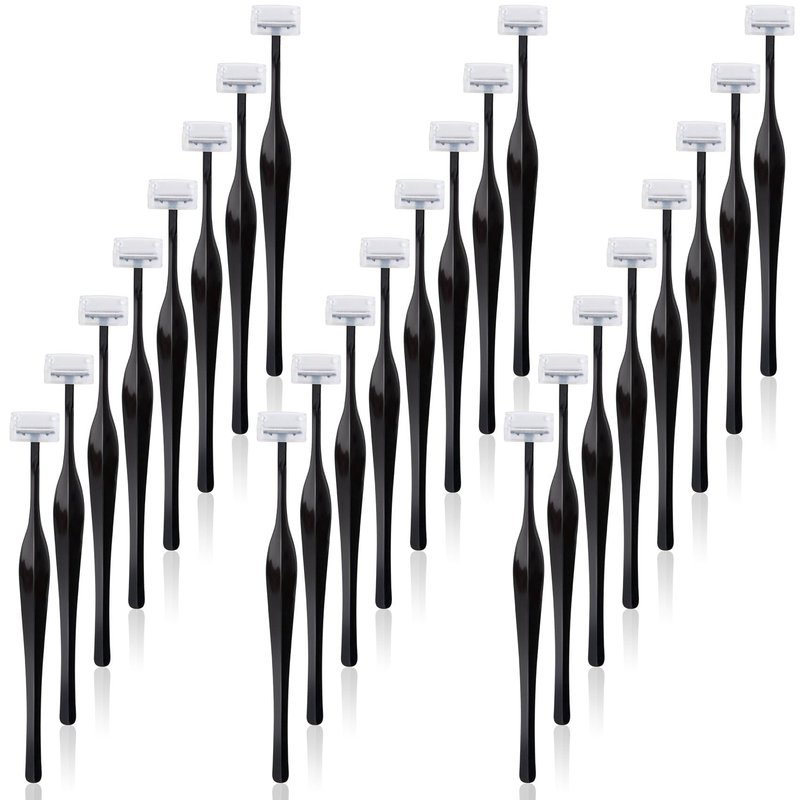 ANCIRS 24 Pack Eyebrow Trimmer Razors for Women Makeup, Facial T Shape Shaver Tool for Eye Brow, Stainless Steel Eyebrow Trimming Kit for Girls - Black