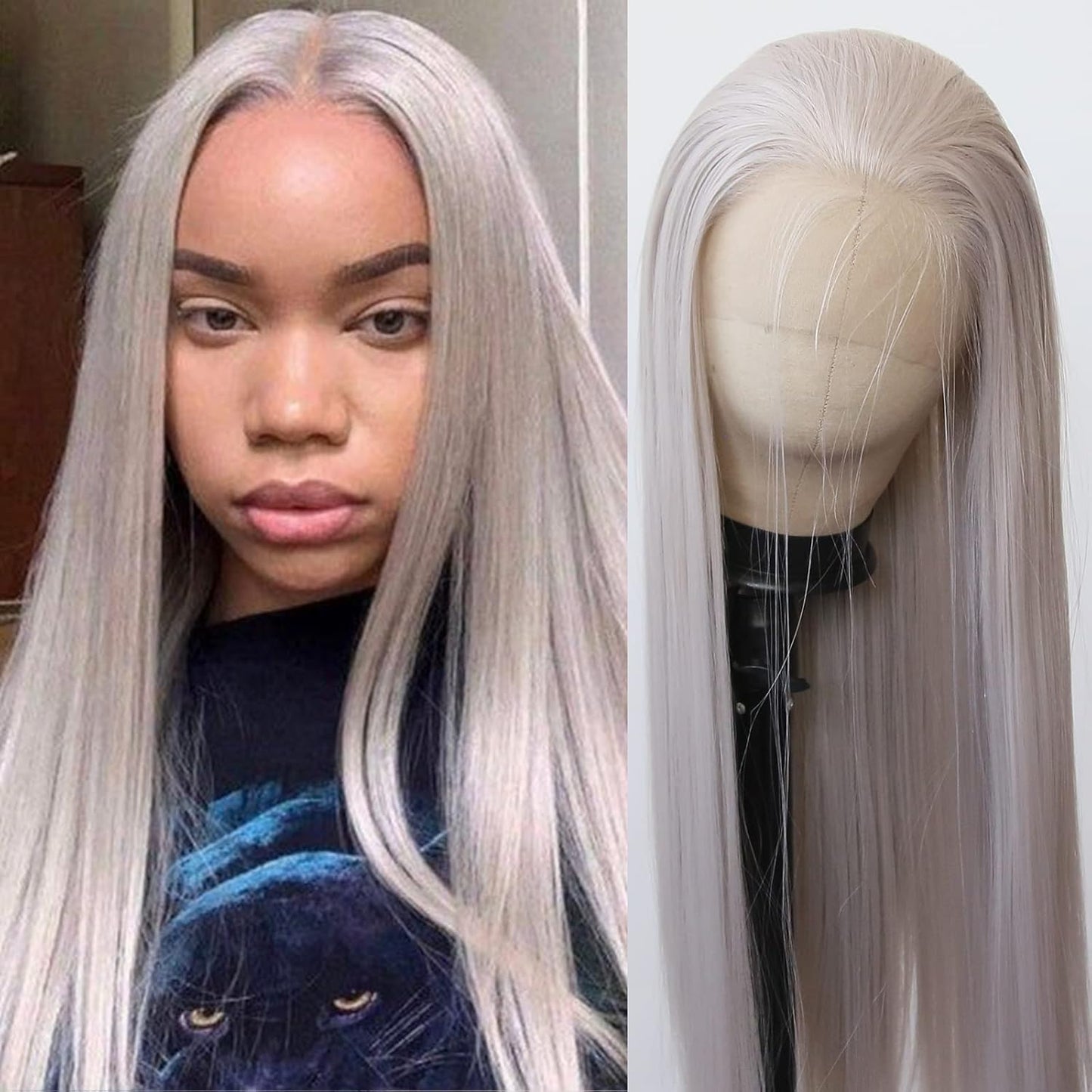 99J Burgundy Lace Front Wig - Long Straight Synthetic Hair, Pre-Plucked Natural Hairline for Black Women | Heat Resistant Fiber, Daily Wear