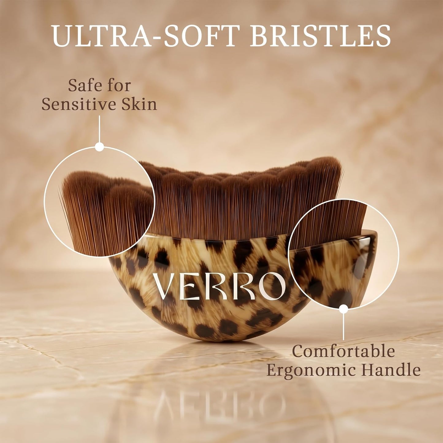 Lymphatic Face Brush Set - 2 Pack Facial Dry Brush for Sculpting & Drainage | Ultra Soft Bristles, Travel Cases, Animal Print