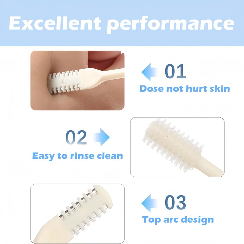 Nasal Hair Cutter, 2026 Upgraded 360° Double Sided Portable Nose Hair Trimmer for Women Men, Travel Essentials Washable Nose Hair Remover Grooming Tool (3 Pcs Blue)