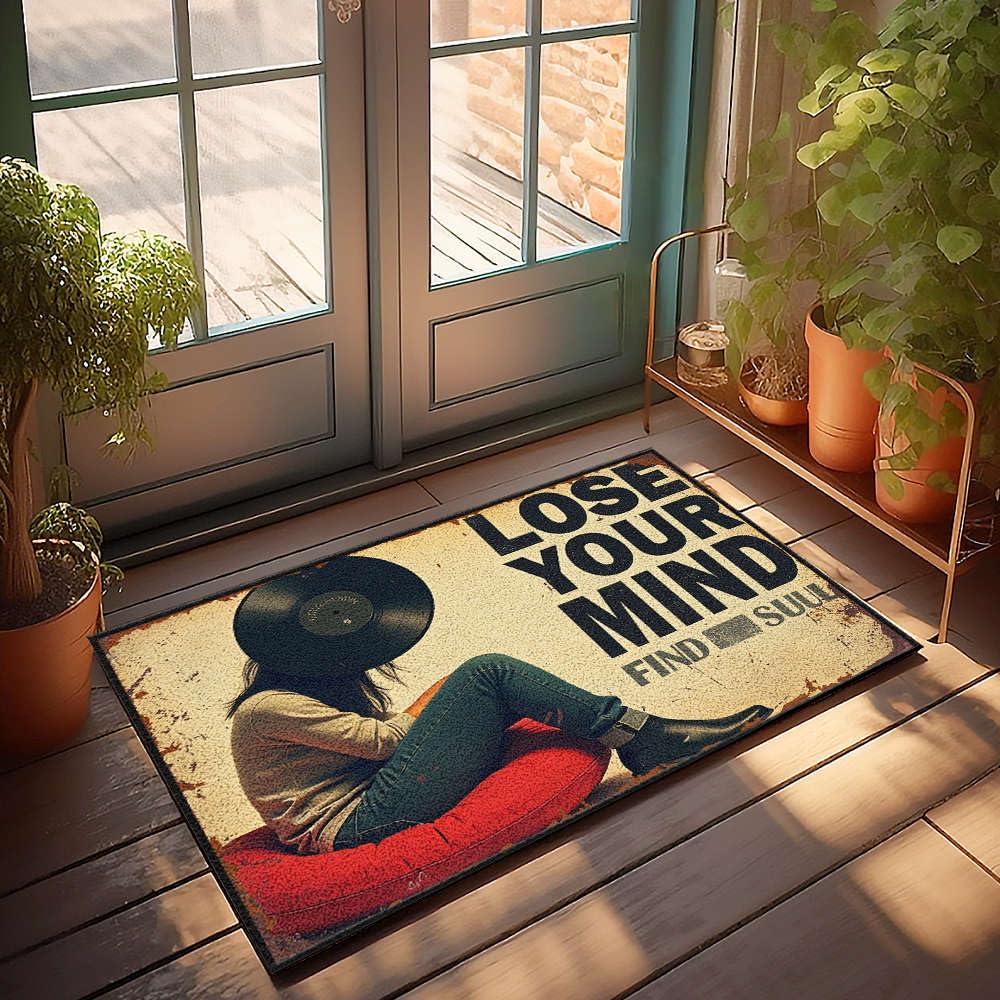 TRBW Large Front Door Mat Outdoor Lose Your Mind, Find Your Soul. Doormat Fall Outdoor Mats for Front Door Fall Rug(40X60CM)