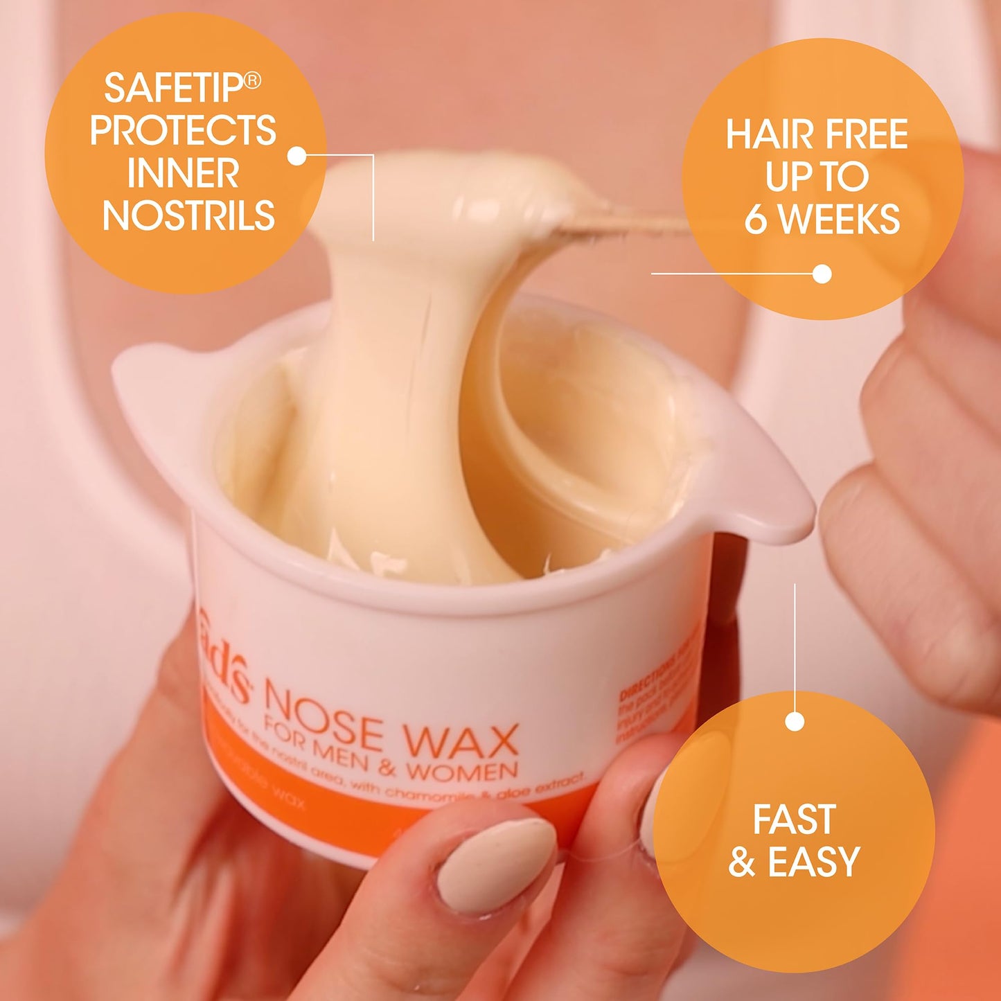 Nad's Nose Wax Kit for Men & Women - Waxing Kit for Quick & Easy Nose Hair Removal, 1 Count