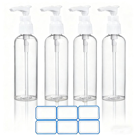 DTDNZKN 4 Pack 3.4 Oz (100ml) TSA Approved Travel Pump Bottles
