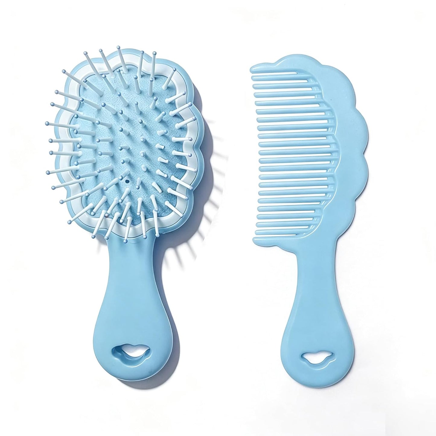 Mini Wet Hair Brush Set | Detangling Comb for Women, Girls & Kids - Travel-Friendly, Purple