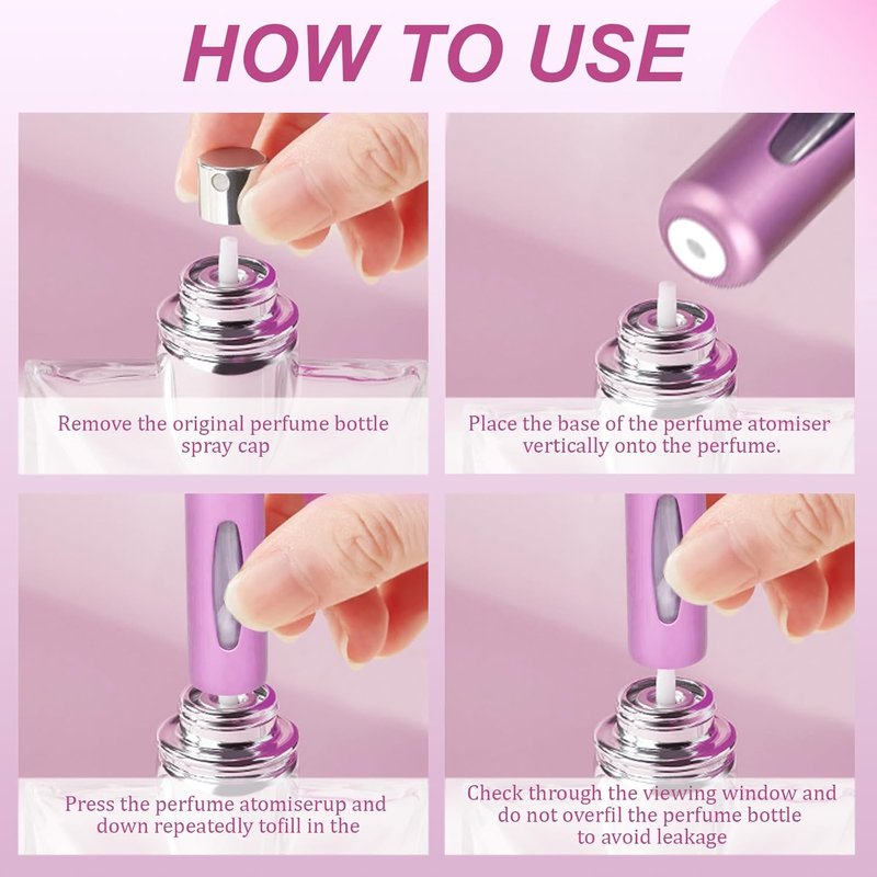 Travel Refillable Perfume Atomizer Bottles - 12 PCS Mini 5ml Spray Containers | Multicolor Travel Accessories