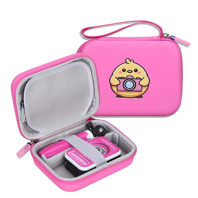 Kids Camera Case for Vtech Kidizoom Creator Cam, Cute Kid Toy Camera Storage Case Bag for Vtech Kidizoom Camera Pink with Pocket Holds Tripod Accessories (Box Only) (Box Only) (Pink)
