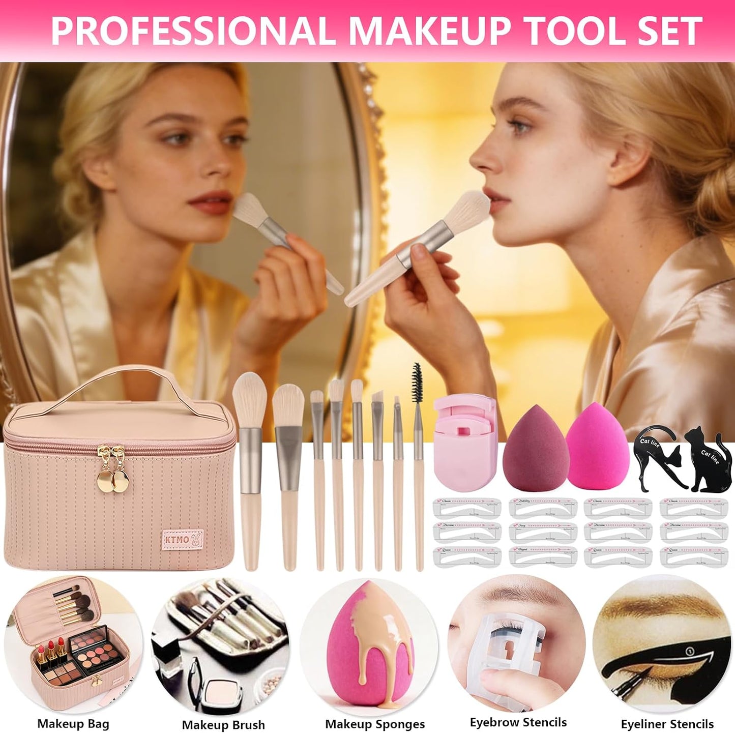 All-in-One Makeup Kit for Women | Complete Gift Set with Eyeshadow, Foundation, Lipsticks & Brushes - Perfect for Teens & Girls