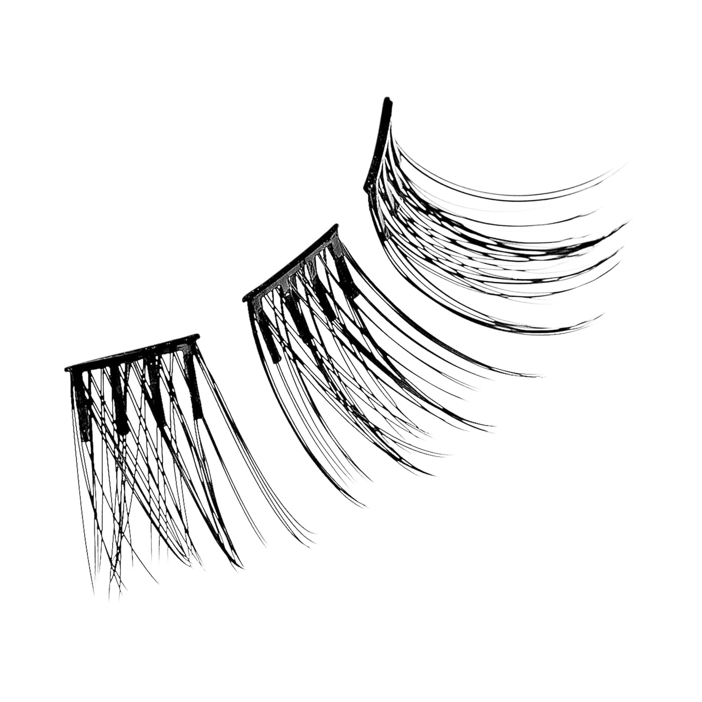 Kiss Impress Falsies - Self-Adhesive Eyelashes, 12mm-14mm Natural Volume | Black, No Glue Needed, Invisible Band
